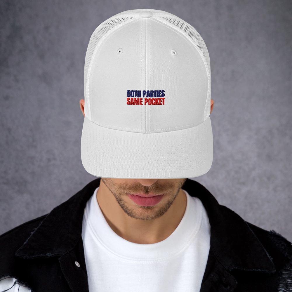 Both Parties. Same Pocket. Hat (White)