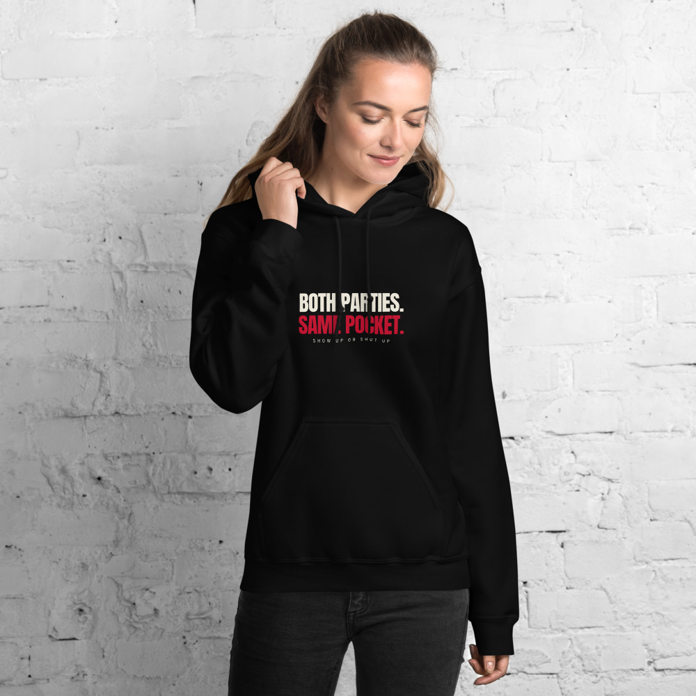 Both Parties. Same Pocket. Hoodie (Black)