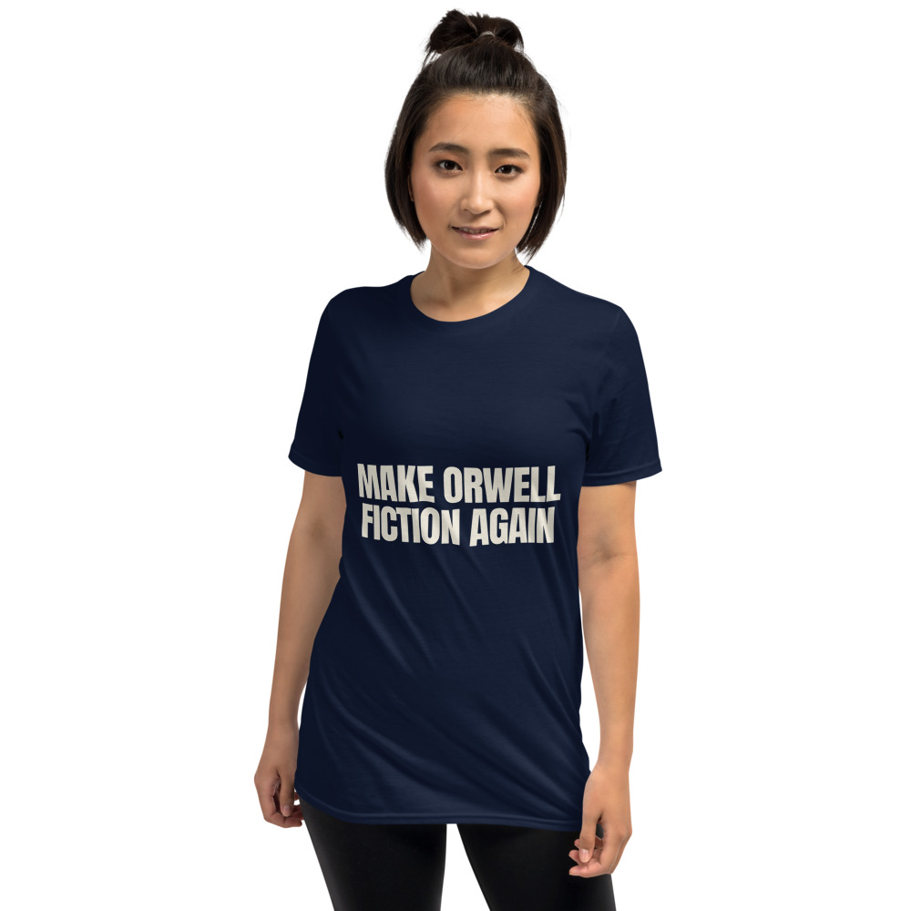 Make Orwell Fiction Again Tee (Navy)