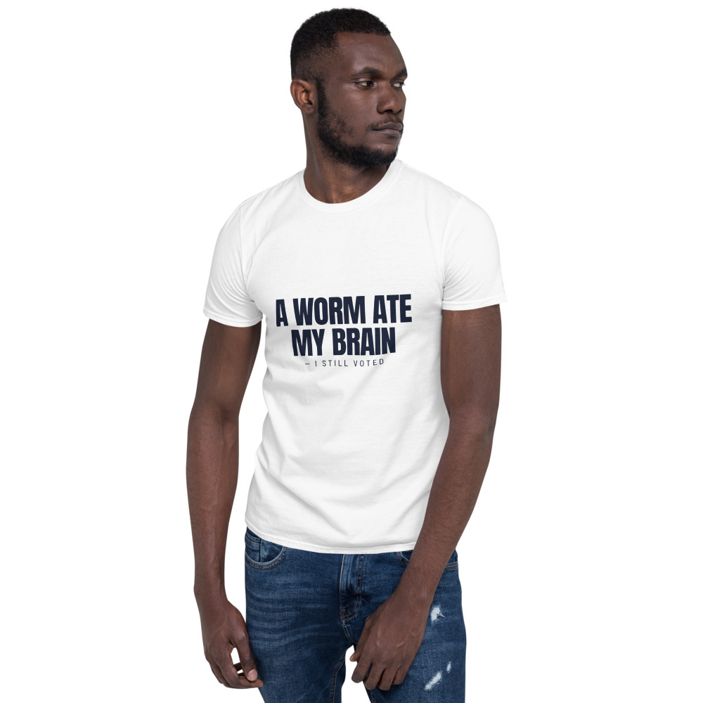 A Worm Ate My Brain Tee (White)